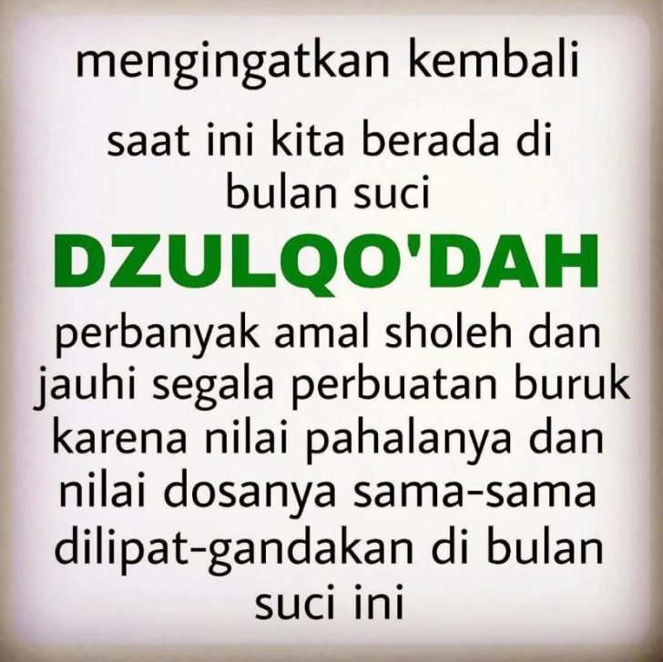 ADA APA DI DZULQO’DAH BULAN SUCI YANG SERING TERLUPAKAN