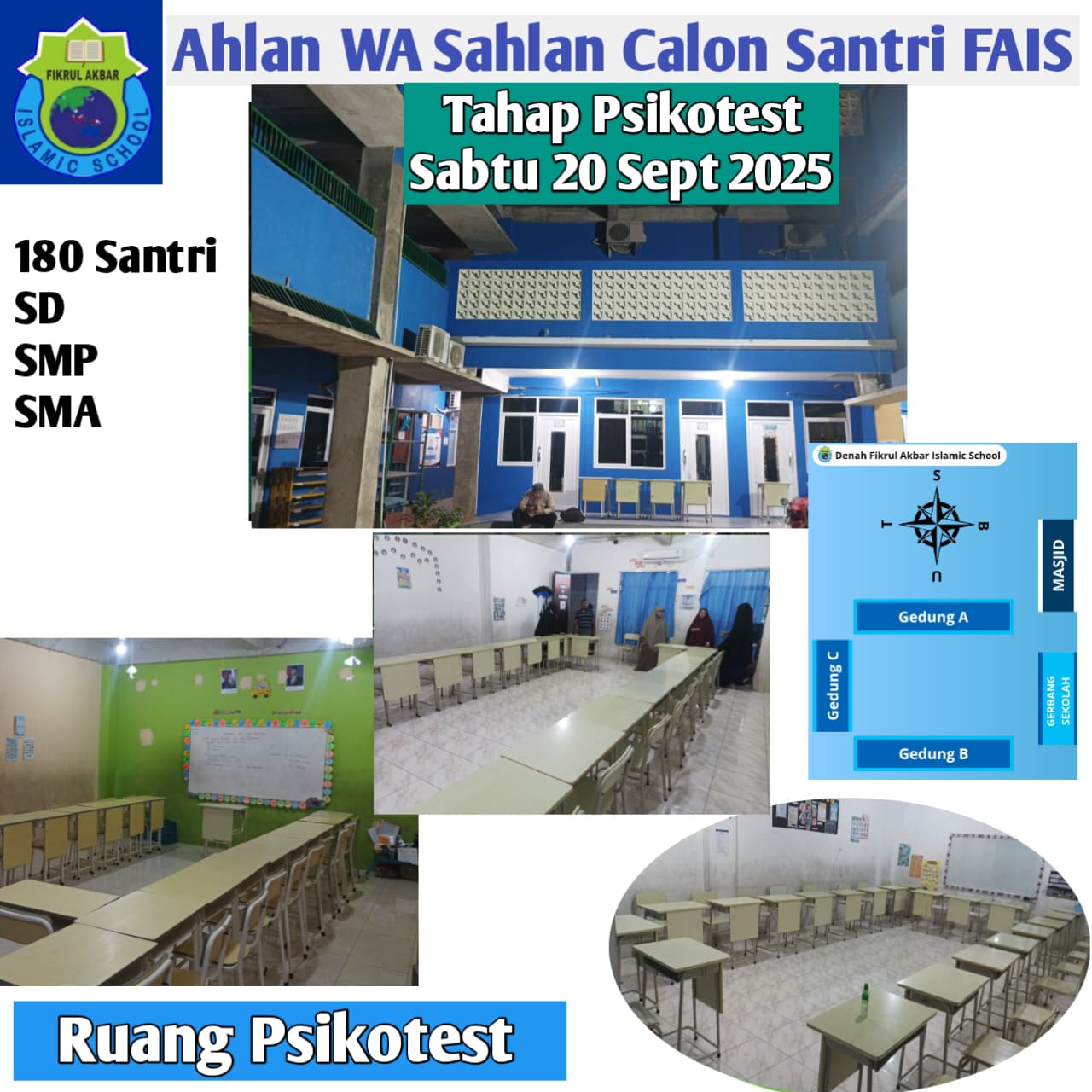 PSIKOTEST DI FIKRULAKBAR ISLAMIC SCHOOL  MEMBANGUN KOLOBORASI KUAT ANTARA SEKOLAH,ORANG TUA DAN MURID